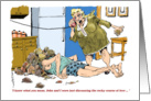 Amusing group get well after kidney stone operation cartoon card