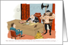 Amusing I Found Work Announcement card