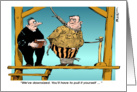 Amusing blank gallows humor cartoon card