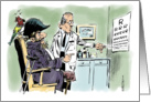 Amusing optometry / ophthalmology appointment reminder cartoon card