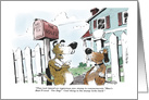 Funny Mail Carrier Thank-you (Holiday on Feb. 4th) Cartoon card