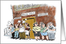 Humorous Happy Birthday from Co-worker Group Cartoon card