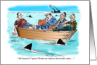 Funny new job congratulations - jumping ship cartoon card