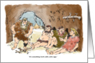 Funny caveman belated Father’s Day cartoon card