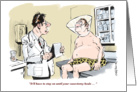 An amusing vasectomy get well, feel better cartoon card