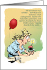 Amusing office birthday party cartoon card