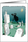 Amusing Halloween card from the grave cartoon card