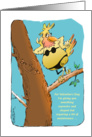 Funny Valentine bird for him - elegant underwear cartoon card