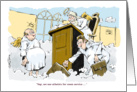 Funny all occasion blank with a heavenly theme cartoon card