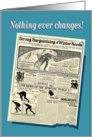 Vintage ad with skaters from 1908 thank you coach card