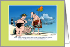 Amusing lawyer ocean travel Bon Voyage cartoon card