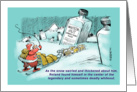 Amusing wintery bon voyage cartoon card