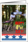4th of July celebration with flintlock firing card