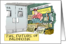 Amusing congrats on new job in the health care system cartoon card