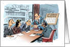 Amusing announcement of investment club meeting cartoon card
