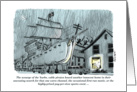 Amusing bachelor party invitation with pirates cartoon card