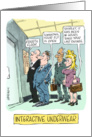 Amusing happy belated birthday underwear greeting cartoon card