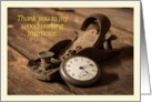Thank you to my woodworking instructor card