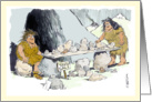Amusing happy birthday with generic ice age birthstone cartoon card