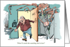 Amusing male roommate & friend’s farewell cartoon card