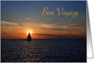 Sailing into the costal sunset Bon Voyage card