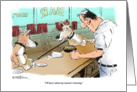 Funny I’ll have what he’s having - dogs in a bar blank card