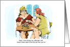 Funny invite for Bachelorette shopping spree cartoon. card