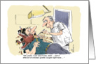 Funny blank any occasion dentist and chicken gristle cartoon card