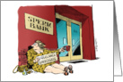 Funny thanks to surrogate with a sense of humor cartoon card