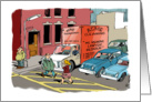 Amusing attorney or legal professional good bye cartoon card