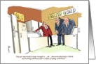 Funny notice of appliance store sale cartoon card