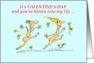 Funny Valentine’s Day breath of fresh air cartoon card