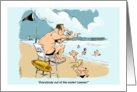Funny all purpose blank lawyer clearing the ocean cartoon card
