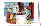 Amusing invite to a romantic dinner date cartoon card