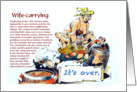 Amusing announcement of divorce from wife cartoon card