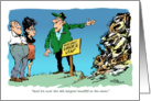 Blank all purpose Lover’s Leap trash pile cartoon card