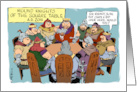 Weight Loss & Dieting Table of Round Knights cartoon card
