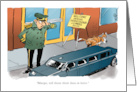Amusing Announcement of Office Party & Clown Car Cartoon card