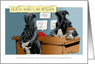 Get Well and Close Call for Your Beloved Dog cartoon card