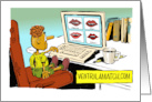 Cartoon Dummy Finding a Computer Soulmate to Love card