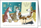 World Human Spirit Day with bar dogs cartoon card