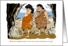 Invite to see remodeling and renovating your cave cartoon card