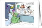 New parents congrats Frog and Princess cartoon card