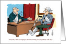 Amusing welcome back to employee after accident/illness cartoon card