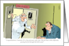Amusing Birth Announcement of New Lawyer Cartoon card