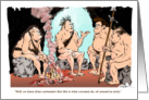Amusing lazy cave man Father’s Day cartoon card