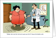 Weight loss encouragement and the shadow scale cartoon card