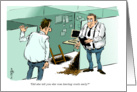 Amusing announcement of vacation dates cartoon card