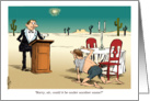 A desert crawler business dinner meeting invitation cartoon card