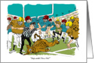 Amusing Vet graduation announcement cartoon with mascot card